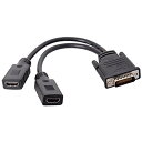 CableDeconn DMS 59ピン to 2 HDMI ディスプレイ分配機 HDMI 分配器 HDMI分岐ケーブル DMS 59P ディスプレイケーブル 1入力2出力 オス-2メス 4kx2k 