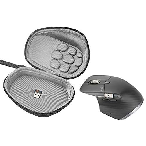 Kiowon ワイヤレスマウス用 収納ケース Logitech Master 3 ロジクール対応EVA ゲーミングマウスケース（黒い＋グレー）