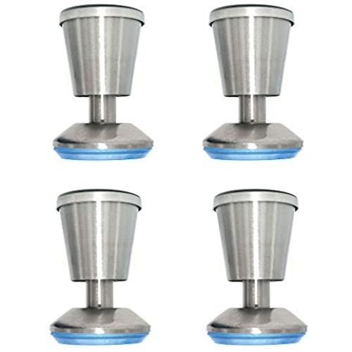 4 NUZAMASキャビネット脚キッチン足のワークトップ、カップ形状、高さ80 mm、ユニット、朝食バー、デスクテーブル脚家具脚 - ステンレス - 0-5 mm調節可能な高さ 4 NUZAMASキャビネット脚キッチン足のワークトップ、カップ形状、高さ80 mm、ユニット、朝食バー、デスクテーブル脚家具脚 - ステンレス - 0-5 mm調節可能な高さ