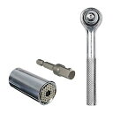 NUZAMAS ソケットレンチ 3点セット 7-19mm 対応 万能 ユニバーサル レンチ 多用途 工作 日曜大工 ハンドメイド 修理 修復 家庭に必ず備え物