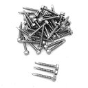 50ピースNUZAMAS 4.2 x 32mmスレッド304ステンレス鋼セルフドリルTekネジ、ワッシャー付き、木材用、金属固定(2)