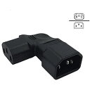 CERRXIANライトアングルIEC 320 C14 3ピンオス - C13メスPDU PSU UPSパワーエクステンションアダプタLCD LEDウォールマウント用レセプタクル