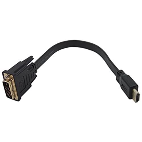 CERRXIAN HDMI-DVI 変換ケーブル、DVI-HDMI変換アダプタ 双方向伝送、 DVI-D 24+1ピン 1080P フルHD 3D金メッキ端子対応 。 PC、テレビ、PS4、モニター、DVDプレイヤー、プロジェクターなどに適用（1 FT-黒）