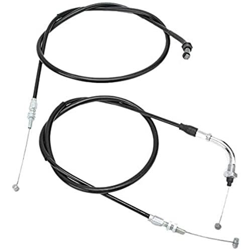 EBTOOLS オートバイスロットルケーブルセットバイクオイルワイヤーラインゴムとスチール ホンダCB350F CB400F CB500K CB550F CB550K CB750F CB750K 1969 1970 1971 1972 1973 1974 1975 1976 1977 に適合