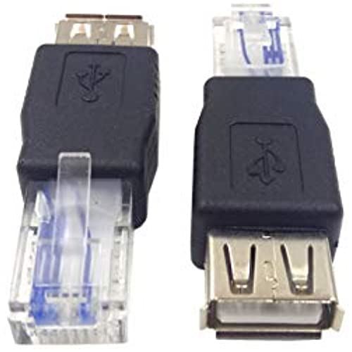 Haokiang AF-RJ45 USB2.0XC[TlbgRJ45IXAF-8P8CRlN^[ USB]lbg[NvOA_v^[ 2pbN