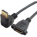 CY DisplayPortディスプレイポート90度UpダウンAngled拡張子ケーブルブラック30 cmオスtoメス down angled