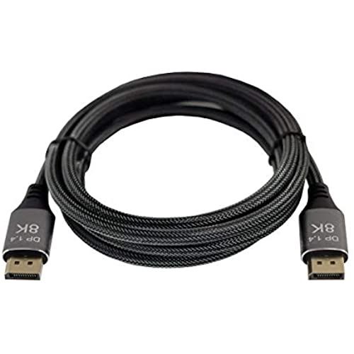 Cablecc DisplayPort 1.4 8K 60hzケーブルUltra-HD UHD 4K 144hz DP to DP Cable 76804320 for Video PC Laptop TV 5M