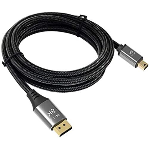 Cablecc DisplayPort 1.4 8K 60hzケーブルUltra-HD UHD 4K 144hz Mini DP to DP Cable 7680 * 4320 for Video PC Laptop TV 1M