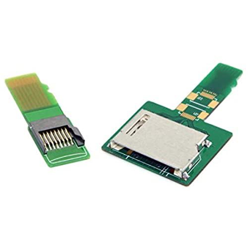 Cablecc 1Set SDTFカードソケットメスからMicro-SDTFオスメモリカードキットエクステンションアダプタ..