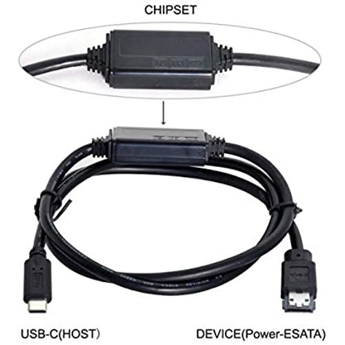 Cablecc USB-CType-CからPowerOver eSATADC5VアダプターUSB3.0からHDD / SSD/ODDeSATApコンバーター 2