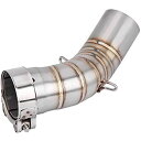 Qiilu オートバイ排気管 中段排気管 中部エキゾーストパイプ 直径51mm 排気 交換用 アクセサリー ステンレス鋼製 耐久性 Kawasaki Z900 2017-2018