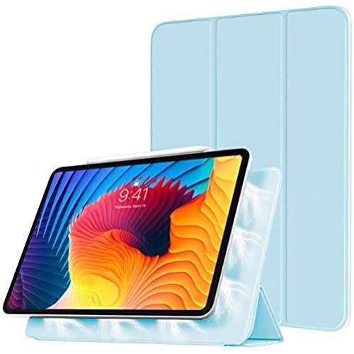 iPad Pro 11 2021 ケース TiMOVO iPad Pro 11 2018/2020 第1/2/3世代対応ケース 磁気吸着 スマートフォリオケース Apple Pencil 2 ワイヤレス充電可能 オートスリープ機能 手帳式 超薄型 スリム 軽量 ブルー スマートフォリオ仕様2021 Blue