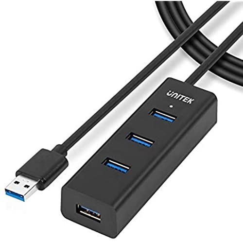 Unitek 4ポート USB 3.0 拡張ハブ ケーブル付きはオクルスセンサー、ゲームコントローラー、キーボード..