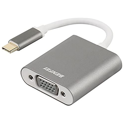 USB-C-VGAアダプター、Benfei Thunderbolt 3（USB Type C）-VGAアダプター、Appleの新しいMacBookと互換性のあるオスとメスのコンバーター[2019 2018 2017 2016]