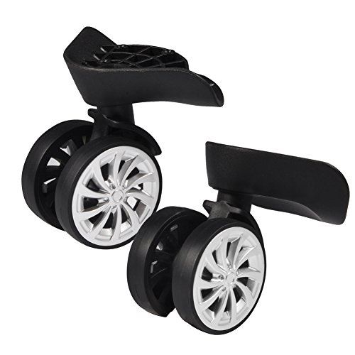 Dooti2PCSセットスーツケース用交換タイヤスーツケースホイール交換ホイール360度回転耐磨耗性静かスムーズショッピングカート/スーツケース/キャリーボックスなどの車輪補修用