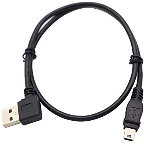 ViViSun USB 2.0 ミニケーブル USB(A)オス-USB(miniB)オス 90°L型 方向変換ケーブル ニッケルメッキ付き 高速480Mbpsのデータ転送同期リード (0.5m, 右L)