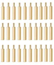 50個 六角スペーサー M3 x20mm +6mm メネジ ゴールドトーン ブラススタンドオフ