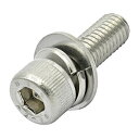 オノカツ ステンレス 座金組込み 六角穴付ボルト M6x30 18本入 (ASSY TYPE:P=3) 【国産】 132-00-M6x30(2)