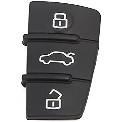 uxcell リモートキーホルダーパッド カバー コントロール 3ボタン ゴム アウディ用 A3 A4 A6 Q5 Q7用