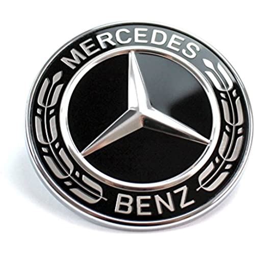 【Mercedes-Benz純正】 メルセデス・ベンツ ローレルリース ボンネット エンブレム ブラック