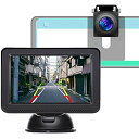 Tonowu T-01 バックカメラモニターセット 5インチバックモニター 150度広い視野角 1024*600高解像度 正像・鏡像を切り替え可能 ガイドライン表示 12V対応 ノイズ対策済み 7m延長ケーブル付