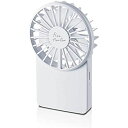 エレコム USB扇風機 充電可能 薄型ハンディ ネックストラップ付 ホワイト FAN-U202WH