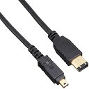 エレコム IEEE1394 FireWire400(i.LINK・DV)ケーブル 6pin-4pin 2.0m ブラック IE-462BK(2)