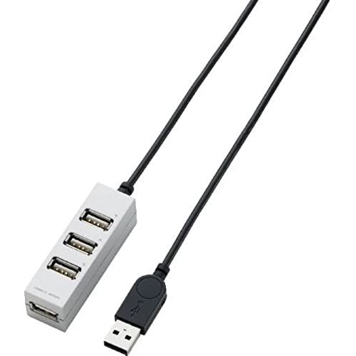 エレコム USB2.0 ハブ 4ポート バスパワー Nintendo Switch動作確認済 1.0m シルバー U2H-TZ410BSV