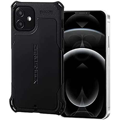 エレコム iPhone 12 / iPhone 12 Pro ハイブリッドケース ZEROSHOCK MAGKEEP ブラック PM-A20BZEROMBK