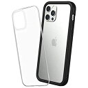 RhinoShield iPhone 12 / 12 Pro Mod NX耐衝撃ケース - 通常背面ケースとバンパーケースの使い分けが可能 - ブラック iPhone 12 / 12 Pro - ブラック