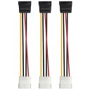 Cable Matters SATA 電源ケーブル モレックス SATA電源ケーブル Molex to SATA 4ピン 15cm 3本セット