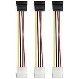 Cable Matters SATA 電源ケーブル モレックス SATA電源ケーブル Molex to SATA 4ピン 15cm 3本セット