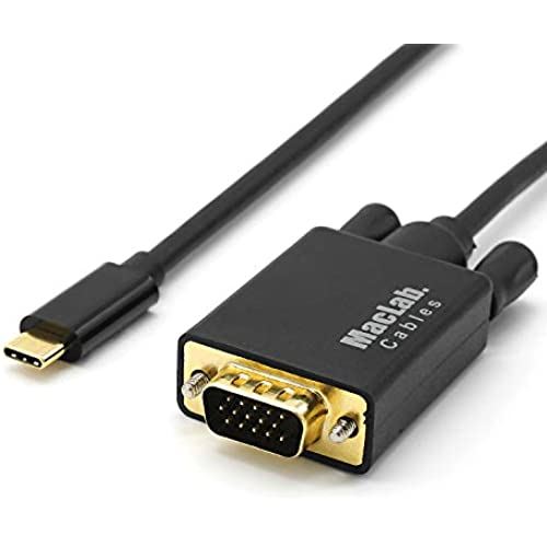 MacLab. USB Type-C VGA Ѵ ֥ 1.8mںǿMacˤб Thunderbolt3 dsub 15ԥ...