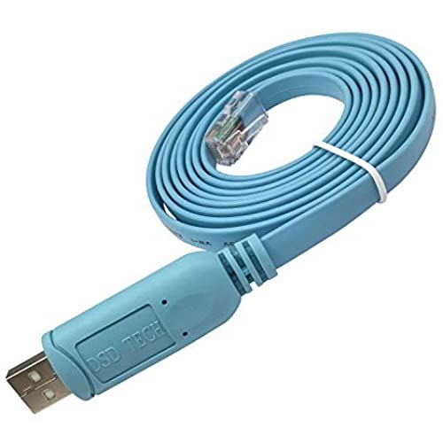 DSD TECH SH-RJ45A USB RJ45 コンソールケーブル FTDIチップ搭載 Cisco 互換ケーブル NETGEARルータ/スイッチ Windows Linux Mac OS に対応