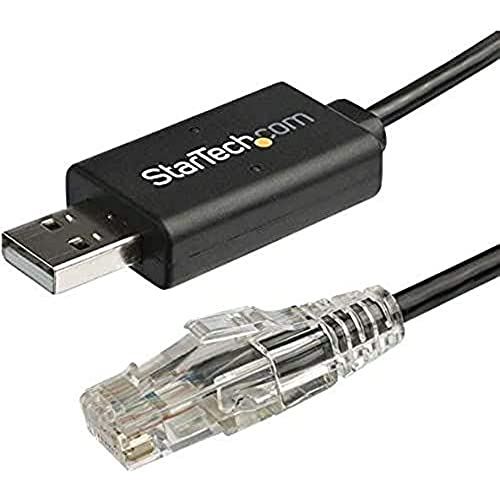 StarTech.com RJ45-USB Cisco݊R\[P[u 1.8m Cisco/JuniperȂǑ̋@ɑΉ Windows/Mac/LinuxΉ ICUSBROLLOVR