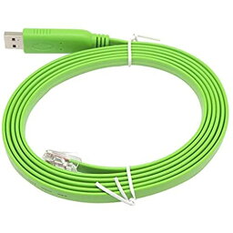 KAUMO USB RJ45 シリアル コンソールケーブル FTDI チップ（Cisco Juniper などに対応） (2.0m, グリーン)