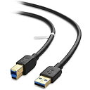 Cable Matters USB 3.0 ケーブル USB 3.0 A B ケーブル 3m ブラック USB タイプA オス タイプB オス
