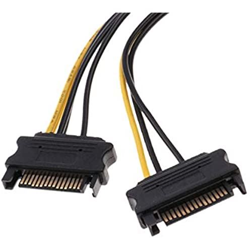 【3本セット】8ピン-SATA電源ケーブル（SATA-8ピンPCIe）-20cm 3