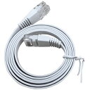 フラットLANケーブル CAT6e 0.5m 白 ホワイト 厚さ1.3mm 超薄タイプ