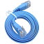 フラットLANケーブル CAT6e 1m 青 ブルー 厚さ1.3mm 超薄タイプ