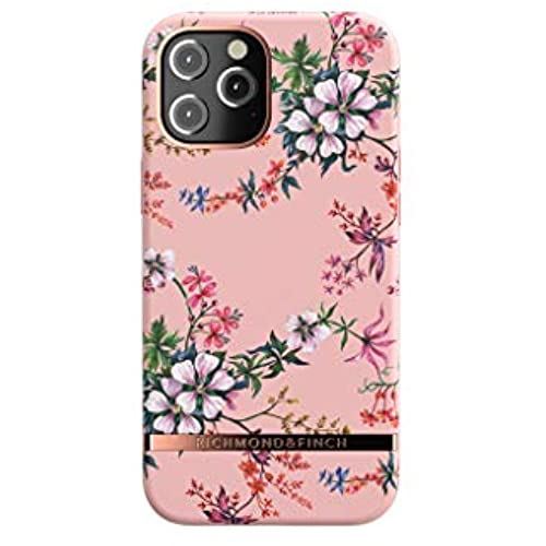 Richmond and Finch iPhone 12 Pro Max ケース 6.7インチ おしゃれ プレミアム デザイン かっこいい スウェーデンの 人気 ブランド かわいい おもしろ カバー (iPhone12Pro Max ピンクブルームXローズゴールド)