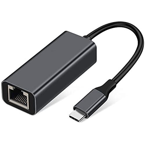 Senhomtog USB C LAN アダプター USB Type C LAN 変換アダプター 有線LAN RJ45 ギガビットイーサネット Thunderbolt 3 1000/100/10Mbps タイプC LAN MacBook/iPad Pro/Dell/Windows 対応 (スペースグレー)