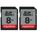 Gigastone 8GB 2パック SDカード UHS-I U1 Class 10 SDHC メモリーカード フルHD ビデオ キャノン ニコン ソニー ペンタックス コダックオリンパス パナソニック デジタルカメラ 8GB 2個パック 