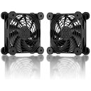 upHere 12cm USB冷却ファン USB扇風機 ミニ送風機 PCケースファン 2基連結 1100RPM 静音タイプ【N12U03】 黒いー1100RPM(2)