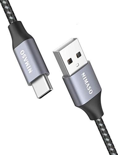 NIMASO USB 2.0 P[u 30CM (^CvC IX - ^CvA IX) QC3.0Ή 3A}[d f[^] [d R[h 0.3m