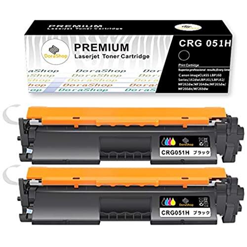 【大容量2本セット】Canon 051H CRG-051H互換トナー BK×2 ブラック印刷可能枚数：4100枚ぐらい/本（A4用紙で5％印字率の場合）対応機種：LBP162 LBP161 MF269dw MF266dn MF265dw MF264dw MF262dw MF267dw国際規格ISO9001認証工場生産 ICチップ搭載 【DoraShop】