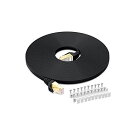 BUSOHE LANケーブル Cat7 7M フラットケーブル 10Gbps 600MHz RJ45 コネクタ付き ギガビット 高速 イーサネットケーブル 金メッキ 爪折れ防止 カテゴリー7 家庭用 業務用 PS3 PS4 Xbox アクセスポイント等に適用います ランケーブル ブラック