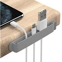 PZOZ 3個入り ケーブルホルダー PC製 ケーブルクリップ 11穴 充電ケーブル 固定 USB コードクリップ 落下防止 ケーブル クリップ 配線 収納用 貼り付けタイプ (グレー)