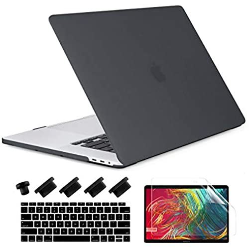 TwoL MacBook Air 13 P[X 2020 2019 2018 (A2179/A1932/A2337 M1), ^ y ϏՌ vX`bNn[hJo[+L[{[hJo[(USp)+tیtB V Mac Air 13 C` Touch IDڑΉ, ubN