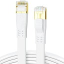 DDMALL CAT8 LANケーブル 0.5m 2本セット、高速40Gbps 2000MHzフラットCAT8パッチコード ギガビットインターネットーサネットケーブル 金メッキRJ45コネクター ゲーム、モデム、ルーター、Xbox、PC(0.5m-2本セット,白)